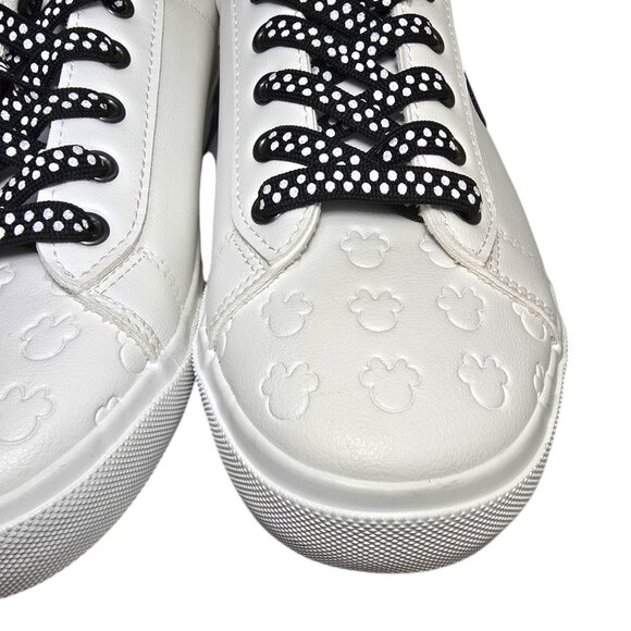 Disney Minnie Mouse Low-top Court Sneakers Womens 9.5, 10 & 11 White Embroidered - Picture 7 of 12